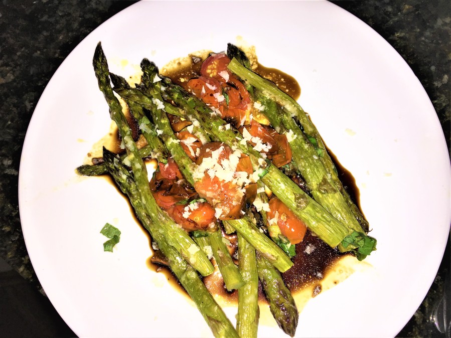 Roasted Green Asparagus & Cherry Tomatoes